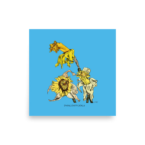 Dying Daffodils print